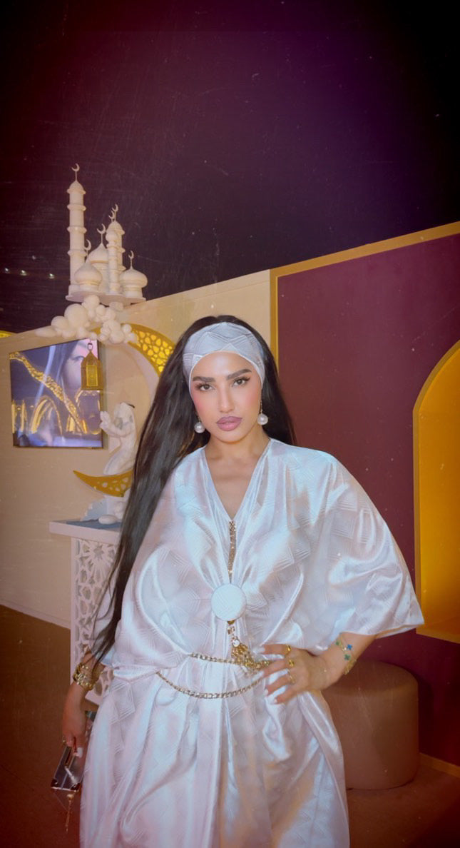 Elegant White abaya