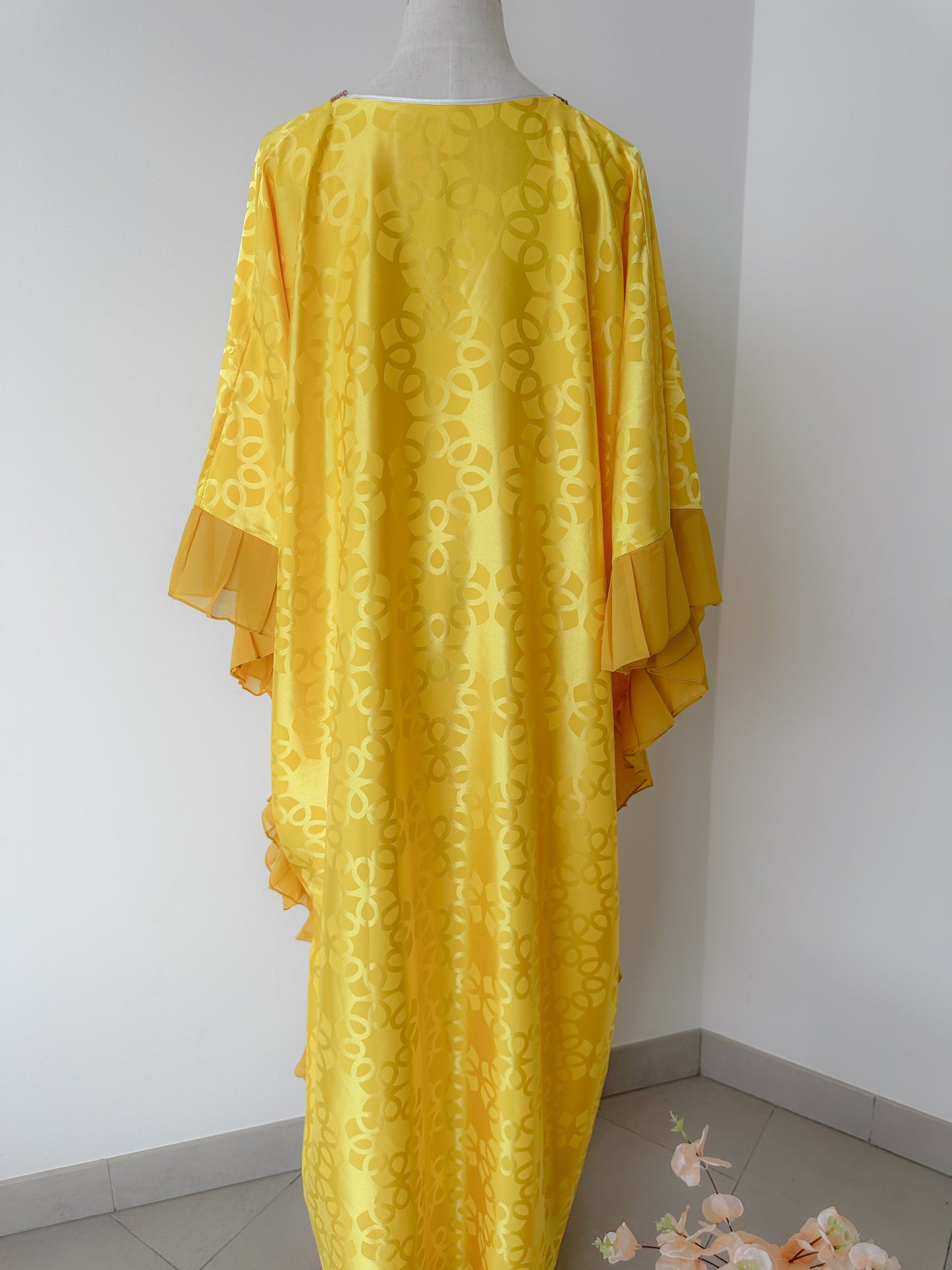 Elegant Yellow Abaya